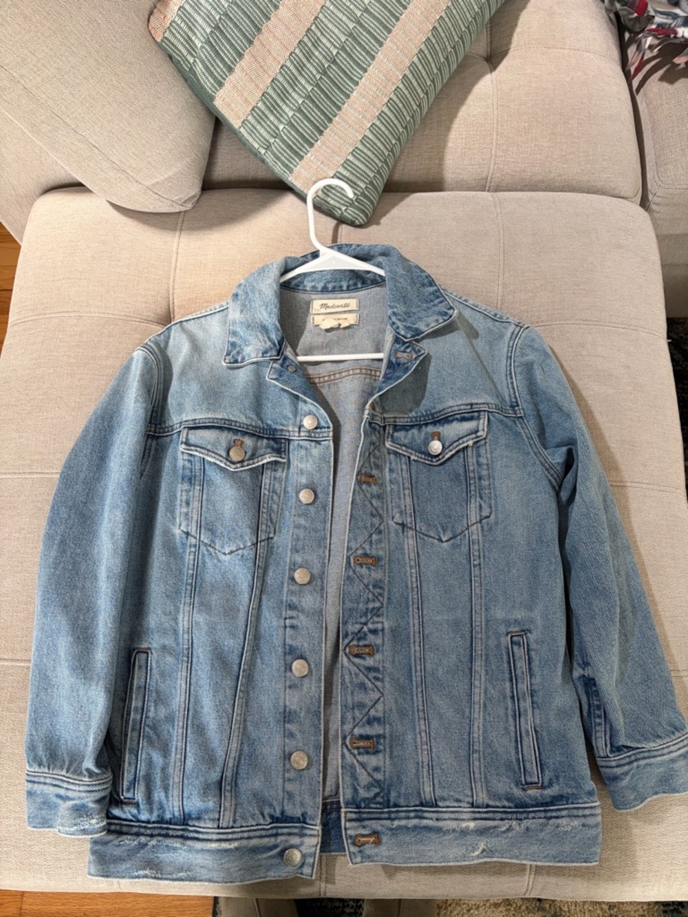 Madewell Light Blue Oversized Trucker Jacket
